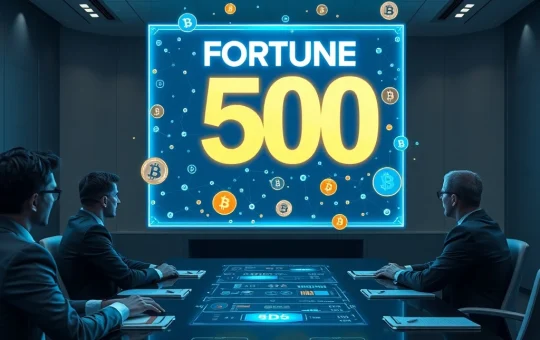 Fortune 500 companies adopting cryptocurrency and blockchain technology for corporate finance strategies