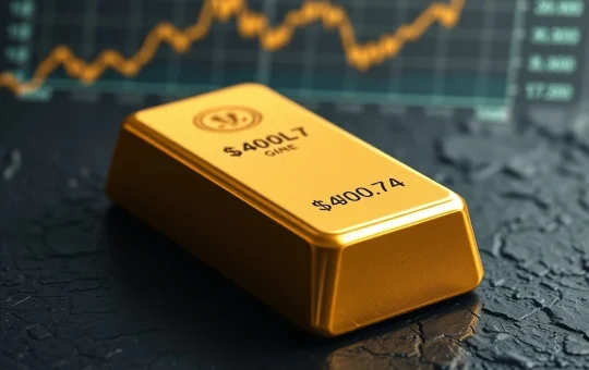 Gold bullion bar representing the historic gold price surge to a new all-time high above $4,900 per ounce.