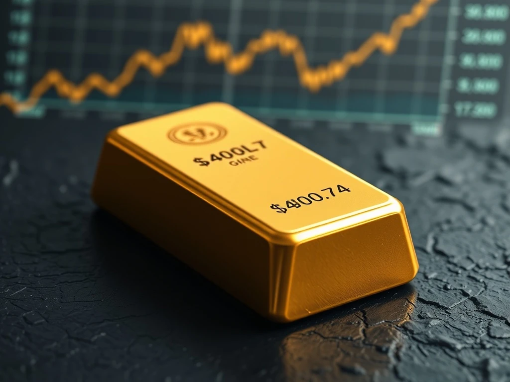 Gold bullion bar representing the historic gold price surge to a new all-time high above $4,900 per ounce.