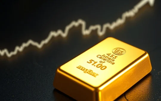 Gold bullion bar representing the record-breaking gold price surge to $5,200 per ounce.