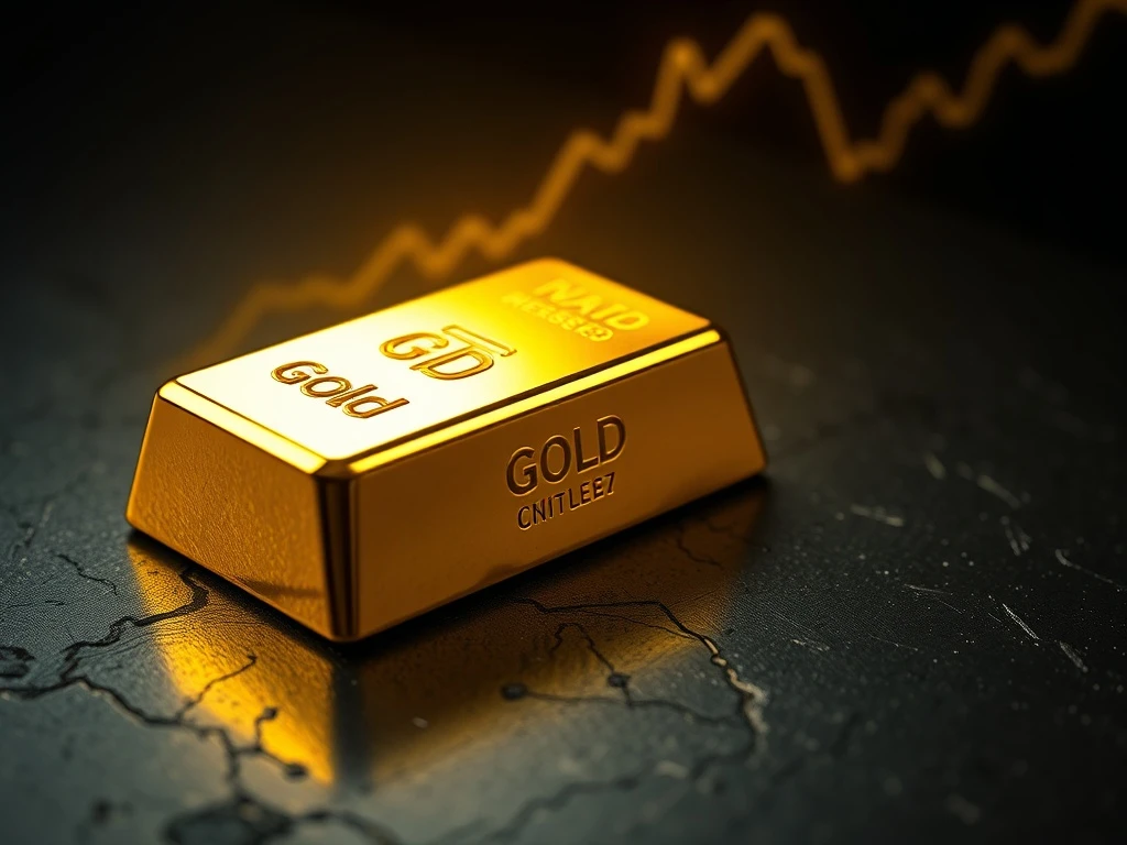 Gold bullion bar representing the record-breaking surge in the gold price to over $4,800 per ounce.