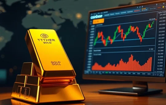 Gold price surge analysis comparing Tether's physical bullion strategy to Coinbase's futures trading platform.