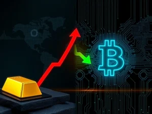 Gold price reaches record high while Bitcoin declines during geopolitical market uncertainty