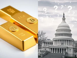 Gold price surge and US regulatory confusion as key crypto market variables affecting 2025 investments