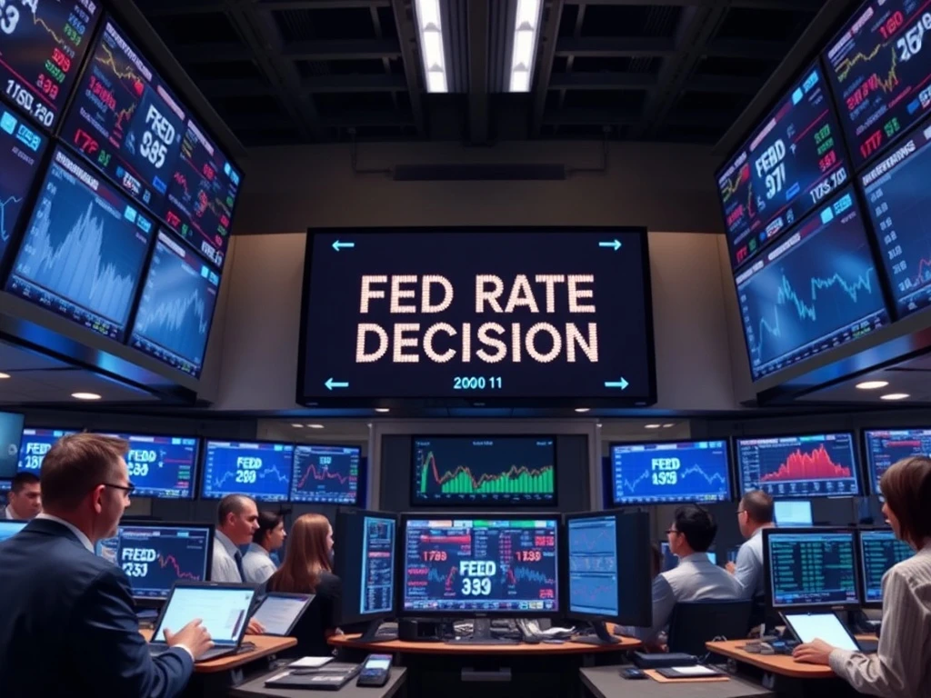 Goldman Sachs Federal Reserve rate cut forecast analysis on financial trading floor monitors