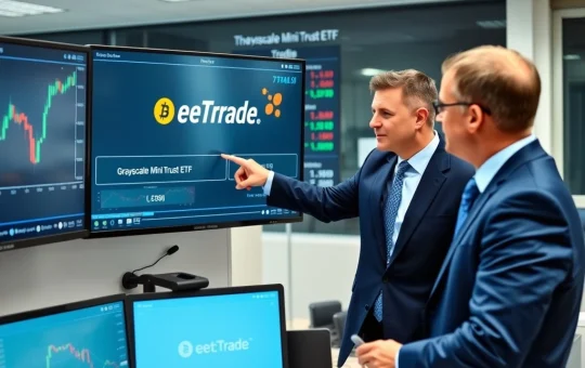 Grayscale Bitcoin Mini Trust ETF now trading on Morgan Stanley's E*Trade brokerage platform for investors.