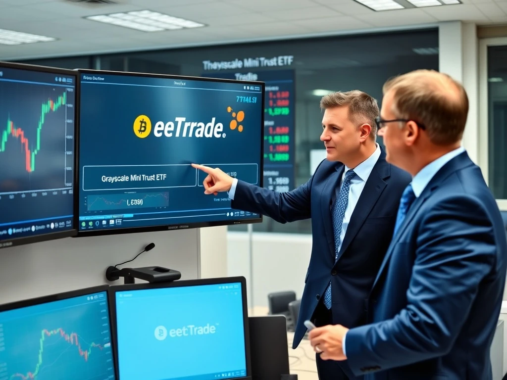 Grayscale Bitcoin Mini Trust ETF now trading on Morgan Stanley's E*Trade brokerage platform for investors.