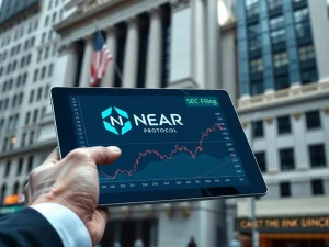 Conceptual image representing Grayscale's filing to convert the NEAR Protocol Trust into an ETF on the NYSE Arca.