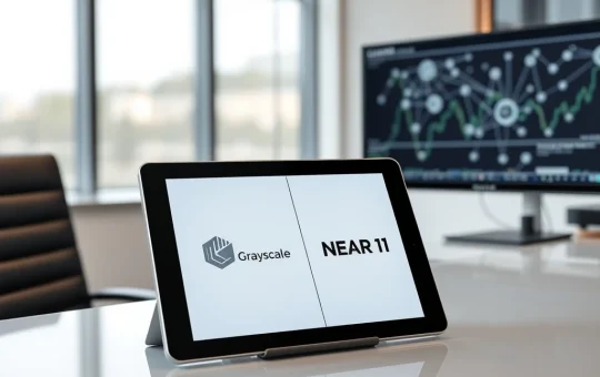 Conceptual image representing Grayscale's SEC filing for a Near Protocol ETF and its market implications.