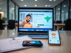 India's stricter KYC rules for cryptocurrency exchanges require real-time user verification.
