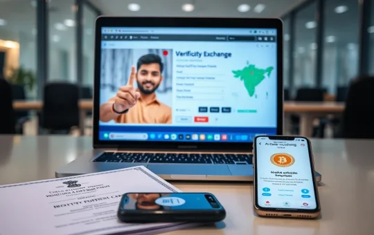 India's stricter KYC rules for cryptocurrency exchanges require real-time user verification.