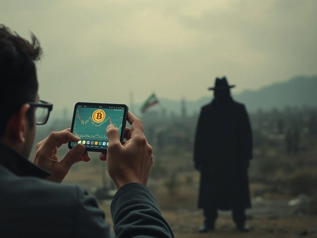 Iran's cryptocurrency market growth as citizens use Bitcoin for financial refuge during protests.
