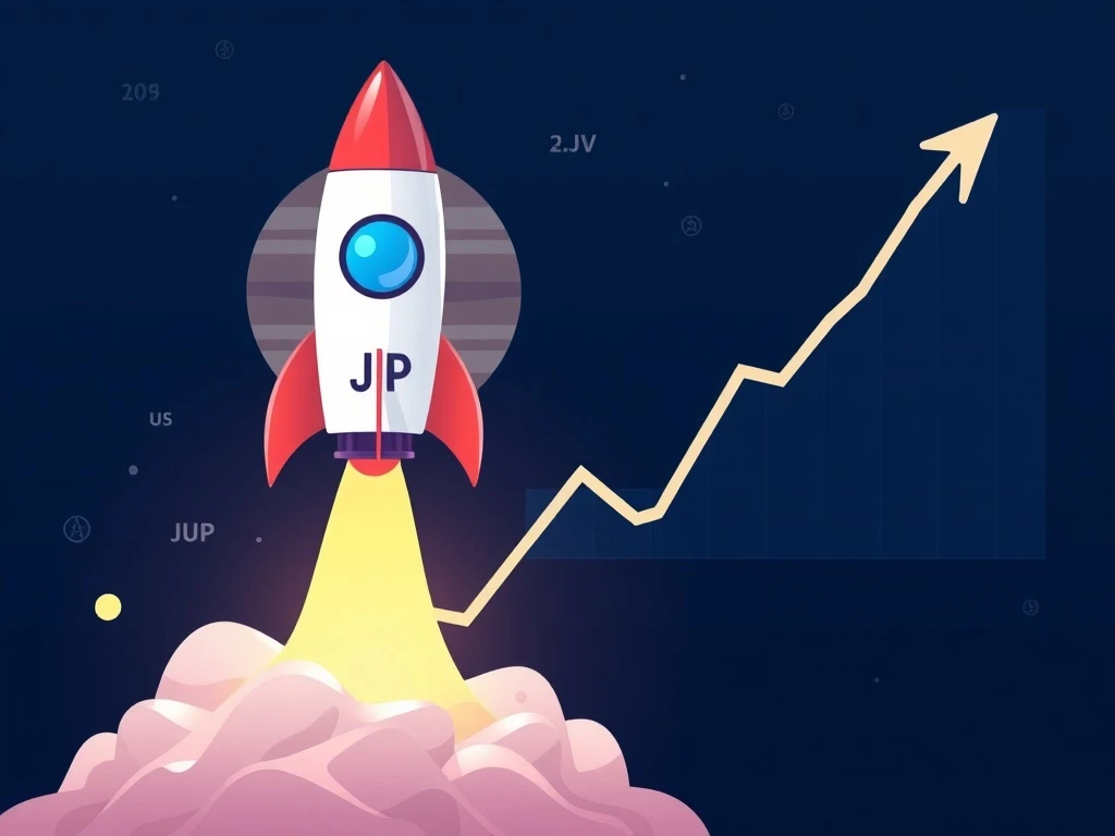 Analysis of Jupiter JUP token's price surge ahead of its major 200 million token airdrop distribution.