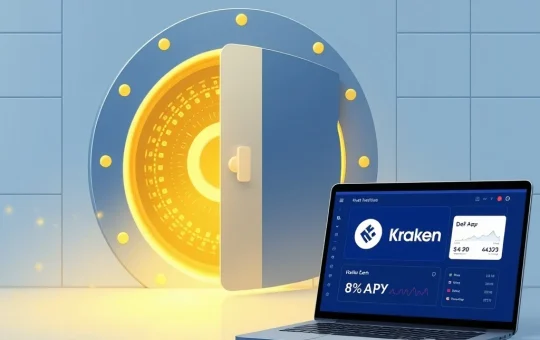 Kraken DeFi Earn product launch offering decentralized finance yields to users in North America and Europe.