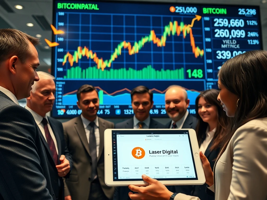 Laser Digital Bitcoin yield fund institutional investment strategy visualization