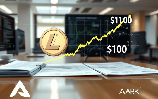 Litecoin price analysis showing potential $100 breakthrough following ARK Invest ETF filing for institutional exposure