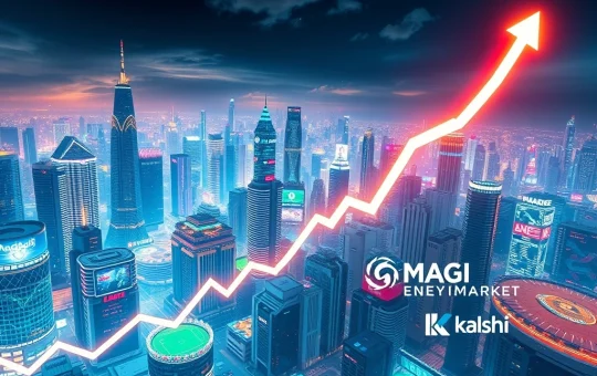 Visualization of the speculation supercycle concept showing finance and entertainment merging in the crypto space.