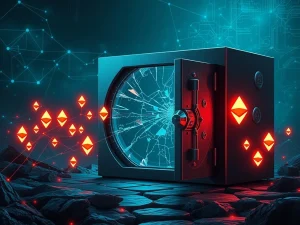 Illustration of the devastating DeFi hack on the MakinaFi protocol resulting in major Ethereum losses.