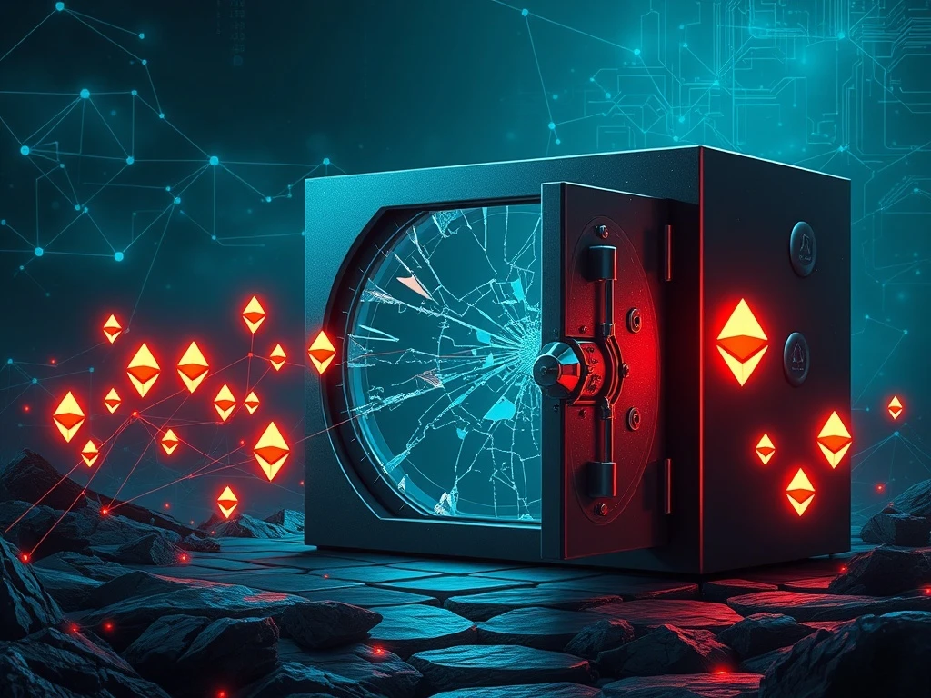 Illustration of the devastating DeFi hack on the MakinaFi protocol resulting in major Ethereum losses.