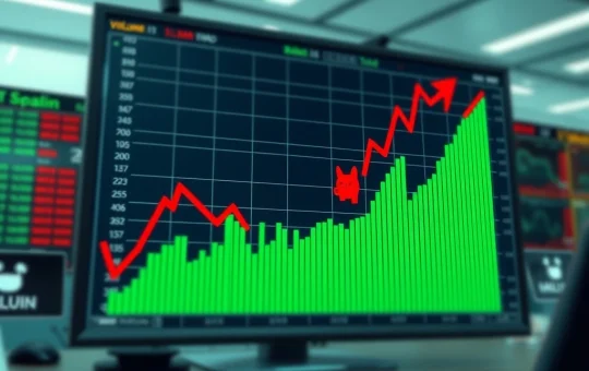 Meme coin trading volume surge and market cap drop shown on an analytical chart.