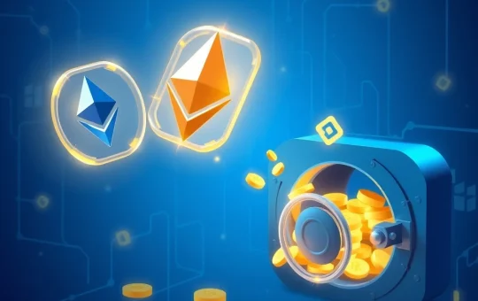 Conceptual visualization of a Metalpha-linked Ethereum withdrawal from crypto exchanges to cold storage