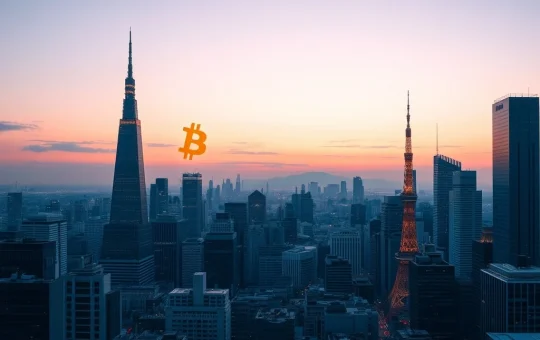 Metaplanet's corporate Bitcoin strategy in the Tokyo financial district