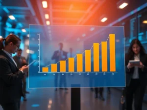 Michael Saylor's MicroStrategy Bitcoin purchase strategy visualized with growing orange data bars