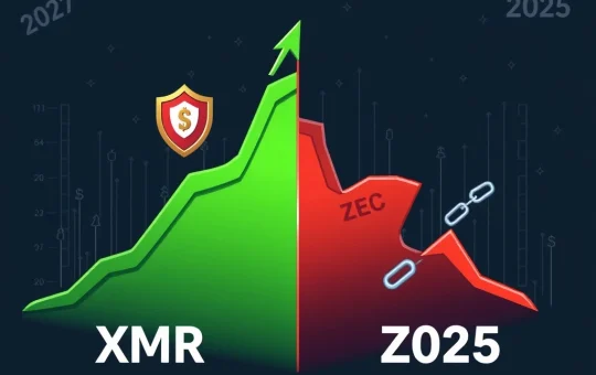 Monero XMR price surge versus Zcash decline in 2025 cryptocurrency market analysis