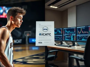 NCAA and CFTC clash over regulation of sports prediction markets and athlete protection.