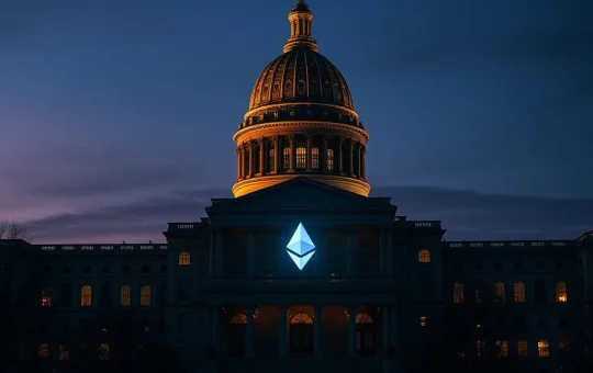 New York State Capitol building representing the new crypto bill imposing criminal penalties.