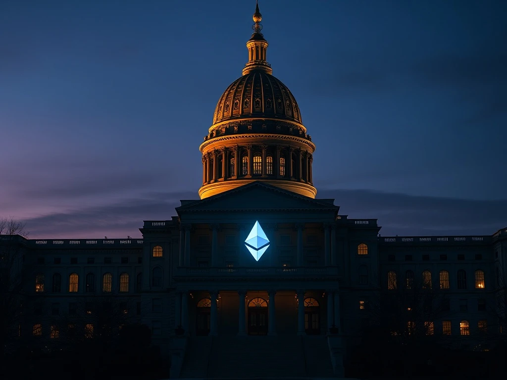 New York State Capitol building representing the new crypto bill imposing criminal penalties.