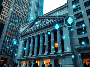 NYSE tokenized settlement connecting traditional finance to public blockchain networks for 24/7 trading
