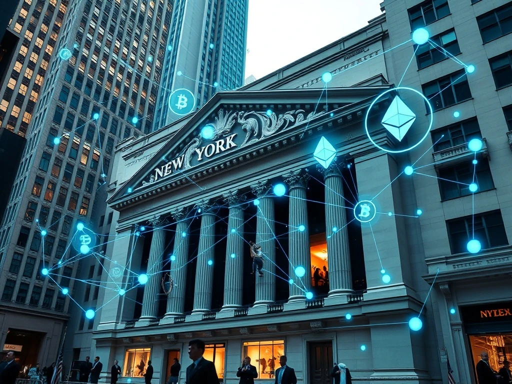 NYSE tokenized settlement connecting traditional finance to public blockchain networks for 24/7 trading