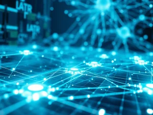 Blockchain verification of AI data integrity showing transparent workflow from creation to settlement