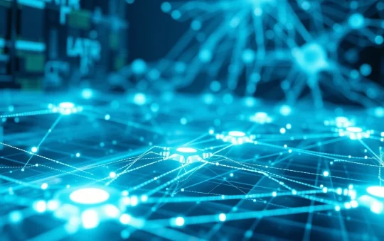 Blockchain verification of AI data integrity showing transparent workflow from creation to settlement