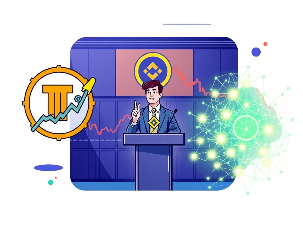 Cryptocurrency market analysis showing Pi Network prediction, CZ legal developments, and DeepSnitch AI technology launch