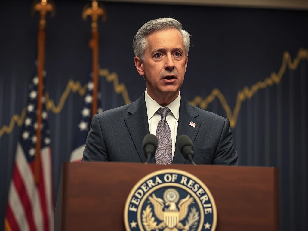 Federal Reserve Chair Jerome Powell addresses questions about the recent surge in gold prices during a press briefing.