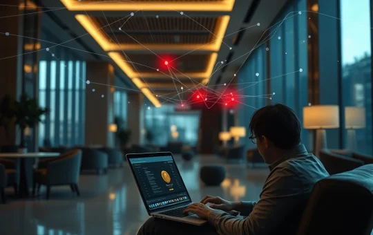 Illustration of the public WiFi crypto risk showing how a wallet approval can lead to theft