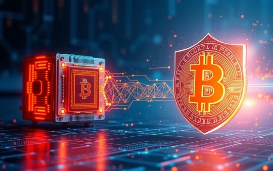 Quantum computing threat to cryptocurrency security timeline showing decades of protection for Bitcoin networks