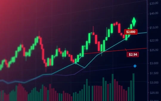 Render RENDER cryptocurrency technical analysis chart showing critical $2 support level holding against market pressure