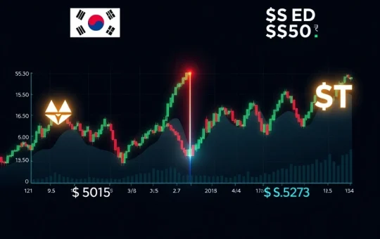 Reverse Kimchi premium visualized through Bitcoin and USDT price divergence on South Korean exchanges