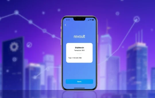 Revolut stablecoin payment volume growth chart showing 156% increase in 2025 for everyday transactions.