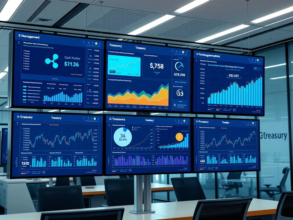 Ripple's new corporate treasury platform dashboard showing integrated cash and digital asset management
