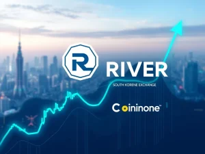 RIVER token achieves record trading volume on Coinone exchange debut with significant price rally
