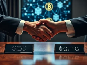 SEC and CFTC sign a Memorandum of Understanding for cryptocurrency regulation cooperation.
