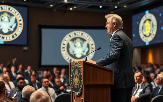 SEC Chairman Paul Atkins speaking at major Bitcoin conference about cryptocurrency regulation