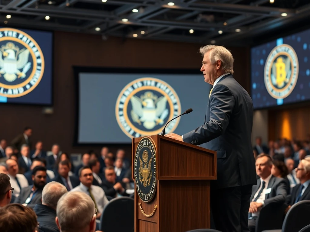 SEC Chairman Paul Atkins speaking at major Bitcoin conference about cryptocurrency regulation