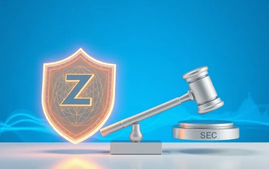 Symbolic representation of the SEC concluding its investigation into Zcash privacy coin regulation.