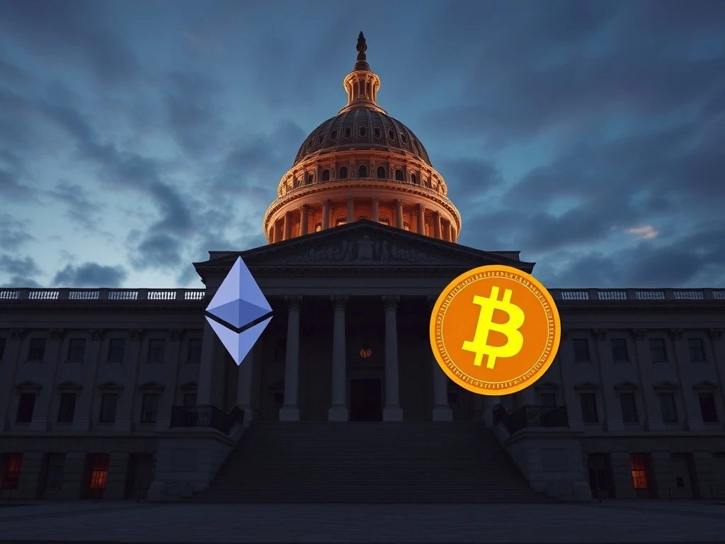 U.S. Capitol Building representing the delayed crypto bill markup after Coinbase's withdrawal