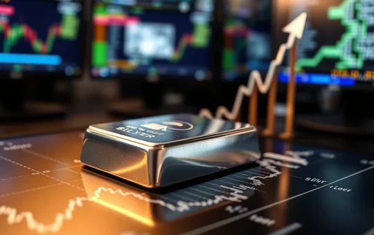 Silver market cap surge illustrated with bullion on a chart outperforming other assets.